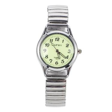 Imagem de Relógio de casal com 2 peças, fácil leitura, relógio para idosos, pulseira de expansão, relógio de pulso elástico, relógio de movimento feminino, , 9.5X3CM, 1