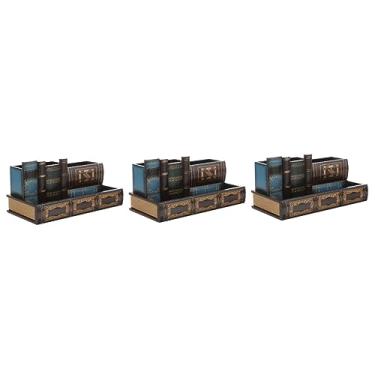 Imagem de Housoutil 3 Pçs Retro Criativo Porta-Canetas Copo Em Forma De Livro Copo De Lápis Porta-Canetas De Madeira Porta-Escovas Porta-Canetas Em Forma De Livro Porta-Lápis Pote Grande