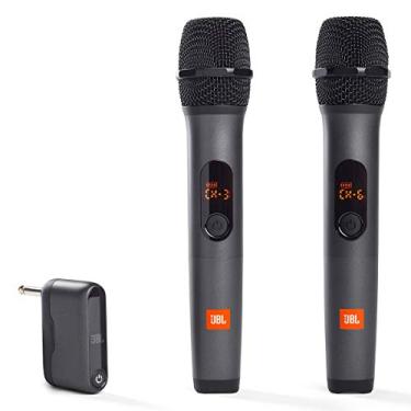 Imagem de JBL Sistema de dois microfones sem fio com receptor de canal duplo, preto