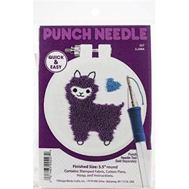 Imagem de Design Works Punch Needle Kit 3.5" Round-Llama -DW227