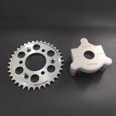 Imagem de CDHPOWER Adaptador de cubo traseiro de 1 polegada e roda dentada CNC - para kit de motor de 2 tempos 66cc/80cc/48cc... (roda dentada CNC 36T)