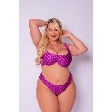 Imagem de Biquíni Plus Size Canelado  Bolinhas
