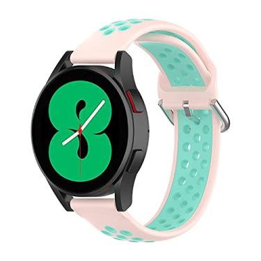 Imagem de Hoopyeecase Esporte pulseira de relógio para Samsung Galaxy Watch 4 40mm/44mm pulseira, Galaxy Watch 3 41mm /Galaxy Watch 4 Classic 42mm/46mm, 20mm Suave Silicone Substituição pulseira de relógio