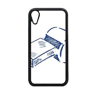 Imagem de Apito de futebol de desenho animado azul para iPhone XR capa para proteção de telefone Apple