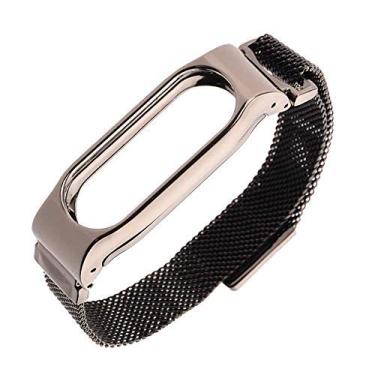 Imagem de Pulseira Relógio Xiaomi MI BAND 2 Aço (Preta - Magnética)