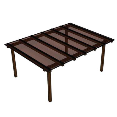 Imagem de Kit Policarbonato Bronze 6mm 4,00m x 1,50m - Perfis Naturais