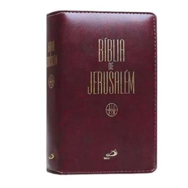 Imagem de Bíblia De Jerusalém Média Original Completa Capa Zíper Livro Sagrado P