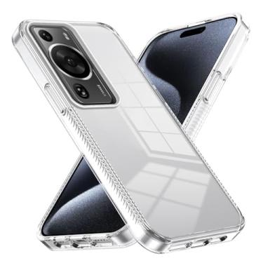 Imagem de Capa de celular Crystal Clear compatível com capa Huawei P60 Pro, compatível com PC acrílico rígido Huawei P60 Pro, capa traseira protetora ultrafina, capa de absorção de choque antiarranhões Capa pro