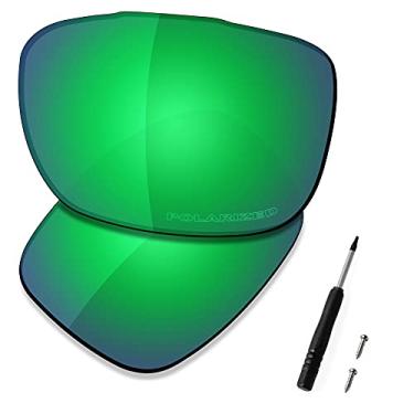 Imagem de SAUCER Lentes de reposição premium para óculos de sol Oakley TwoFace OO9189 | TwoFace Low Bridge Fit OO9256 High Defense - Verde Jade polarizado