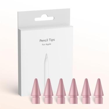 Imagem de JvKzaen Pacote com 6 pontas de substituição para Apple Pencil 1ª/2ª geração, pontas de caneta Apple Pencil duráveis atualizadas de 2ª geração, sem desgaste, ponta fina, controle preciso, ponta de