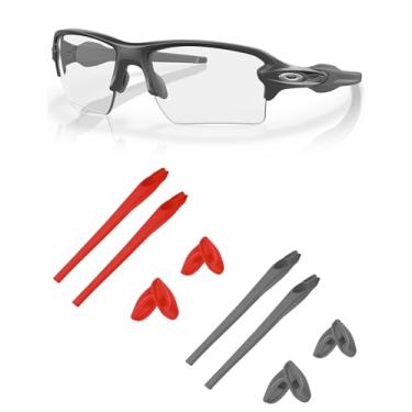 Imagem de Kits de borracha de substituição para Oakley Flak 2.0 OO9295|Flak 2.0 XL OO9188, Cinza + vermelho, 0
