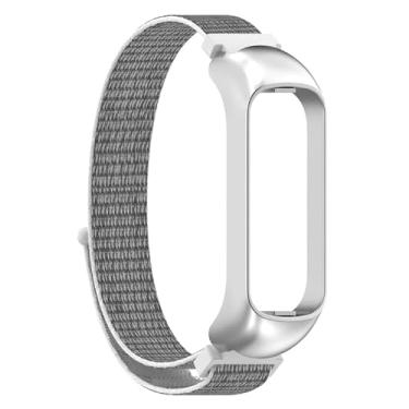 Imagem de Pulseiras NSmart em aço e nylon compativeis com Galaxy Fit2 SM-R220 (R220, Branca Seashell)