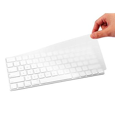 Imagem de COOSKIN Capa de teclado para teclado mágico sem fio da Apple, ultrafino, transparente, macio, tipo TPU, versão 2015 dos EUA (MLA22LL/A)