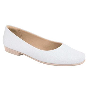 Imagem de Sapatilha Feminina Napa Glitter Branco Piccadilly 250115