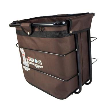 Imagem de Cestinha, Cesto Para Bagageiro Para Pets Grandes Big Bike Dog, Altmayer, Marrom