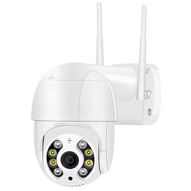 Imagem de Câmera de Segurança Inteligente 2MP Full HD 1080p 360° IP WiFi Ethernet, Detecção e Rastreamento de Movimento Humano, Visão Noturna Colorida, Sensor de Presença, Gravação em Nuvem ou Local (BRANCO)