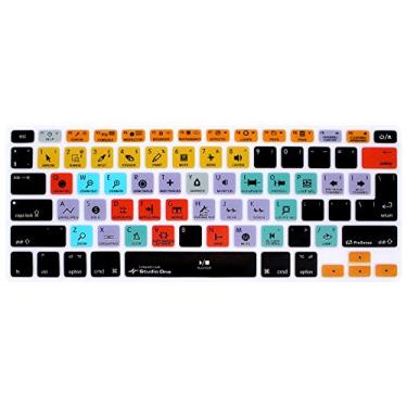 Imagem de HRH Studio One Capa de teclado de silicone atalhos funcionais para MacBook Air 13, Pro13/15/17 (com ou sem tela retina, versão 2015 ou mais antiga), para iMac antigo, layout dos EUA e Europa