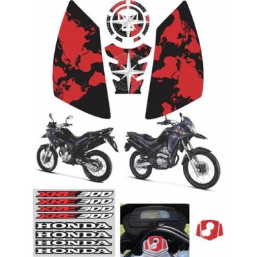 Imagem de Adesivos Kit Tankpad + Plotter +  Ignição Honda Xre 300 - Resitank