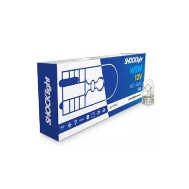 Imagem de Lâmpada Comum T10 Pingão 12v 5w W5W base W2,1x9,5d Cx C/10pç - SHOCKLI