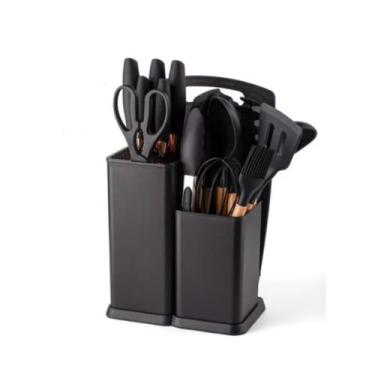 Imagem de Conjunto 19 Peças Utensílios Kit Cozinha Silicone California - EVRYWEA
