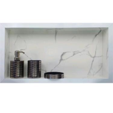Imagem de Nicho Porcelanato Banheiro Box Porta Shampoo 30x60 - Empório dos Nicho