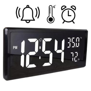 Imagem de Relógio De Mesa Digital Led Compacto Com Calendário Temperatura Linha 