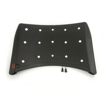 Imagem de Encosto em Plastico Preto Ergoplax Iso Polipropileno Fixo - Plaxmetal
