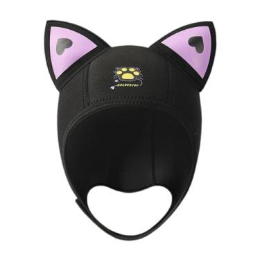 Imagem de Pegciuho Capuz de Mergulho Capuz Térmico Neoprene Wetsuit Capuz Capuz Headwear Capuz de Mergulho Chapéu de Natação Chapéu de Surf para Canoagem Mergulho Subaqu, Preto