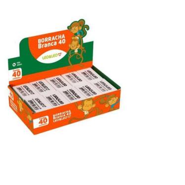 Imagem de Kit Borracha Branca Escolar Nº40 Caixa C/40 Unidades - Lynx produções