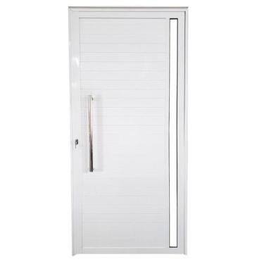 Imagem de Porta Lambril de Alumínio Branco com Puxador e Vidro Linha 25 - DC, Di