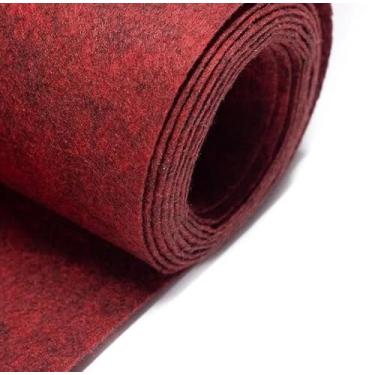 Imagem de Tapete Carpete Forração Liso Colorido Venda por M² Decoração Eventos Automotivo Casamento Residencial (Vermelho Pigmentado)