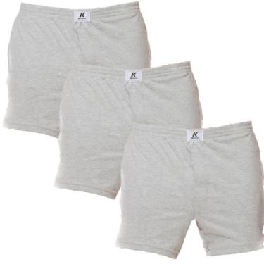 Imagem de Kit 3 Cuecas samba canção 100% algodão com abertura Keeper, Mescla, Me