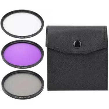Imagem de Kit 3 Filtros Polarizadores UV, CPL e FLD para Lentes de 52mm Câmeras 