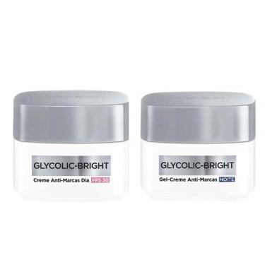 Imagem de L'Oréal Paris Glycolic Bright Kit  Gel Facial Creme Dia + Gel Facial C