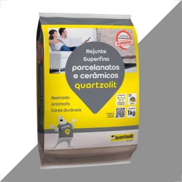 Imagem de Rejunte quartzolit 1kg porcelanato cinza artico