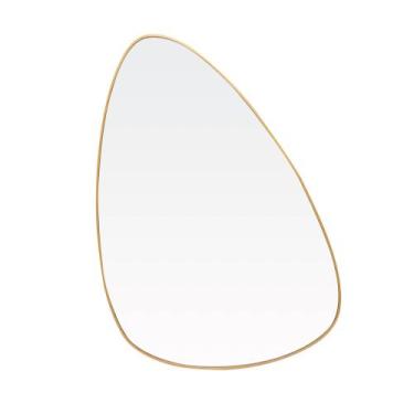 Imagem de Espelho Orgânico Com Borda Dourada Fineza