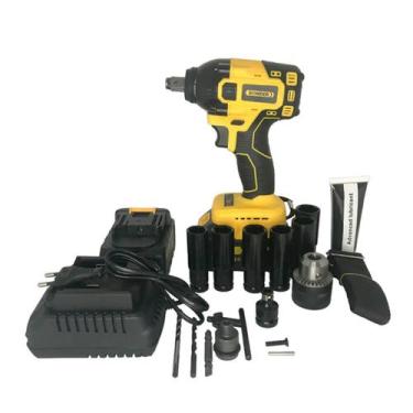 Imagem de  Parafusadeira Furadeira Chave de Impacto Torque Poderoso 210/320 Nm K