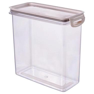 Imagem de Potes herméticos em acrílico para mantimentos empilháveis - PLASUTIL, 