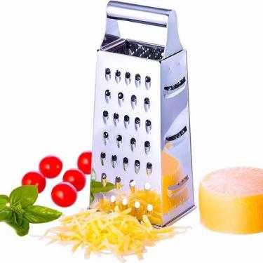 Imagem de Ralador 4 Faces De Inox C/ Alça Queijos Legumes Nozes Saga