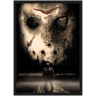 Imagem de Quadro Decorativo Jason Sexta Feira 13 Filmes Terror Cinema Decorações