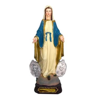 Imagem de Imagem Sacra Em Resina De Nossa Senhora Das Graças Com Medalha Milagro