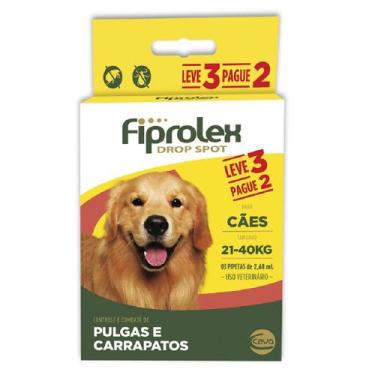 Imagem de Antipulgas e Carrapatos Fiprolex Ceva Cães 21 a 40 Kg - 3 un