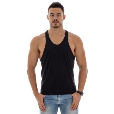 Imagem de Camiseta Regata Cavada Masculina Treino Academia Fitness Lisa - Duchic