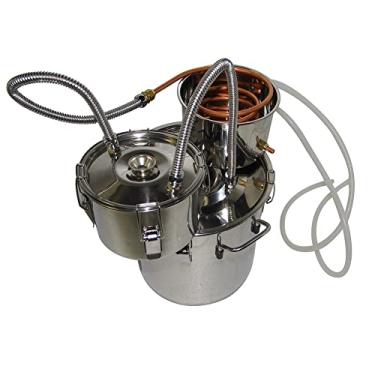 Imagem de OLizee Aço inoxidável Still Spirits Water Alcohol Distiller Tubo de Cobre Home Brew Wine Making Kit, 8 Gal/30L