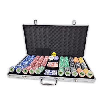 Imagem de Da Vinci Conjunto de 750 fichas de pôquer de 11,5 gramas de cassino Del Sol com estojo, cartas, botões de revendedor e 2 cartas de corte