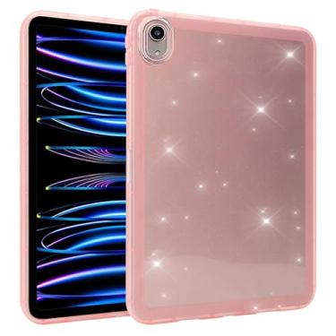 Imagem de Dteck Capa para Galaxy Tab S9 FE 27.7 cm, Galaxy Tab S9/S8/S7 11 polegadas, leve, fina, brilhante, feminina, capa traseira de TPU macio para tablet S9 FE/S9/S8/S7, rosa