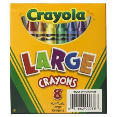 Imagem de Crayola Caixa Com Tampa De Elevação De Giz De Cera Grande De 8 Ct