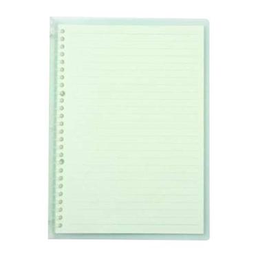 Imagem de Caderno transparente recarregável B5 26 anéis/furos, pasta de folhas soltas, flexível, à prova d'água, capa de PP, 30 folhas pautadas, papel pautado, pasta recarregável para escritório, casa, type1