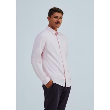 Imagem de Camisa Básica Masculina Manga Longa Slim - Hering, M, Cinza