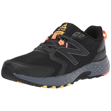 Imagem de New Balance Tênis de corrida masculino 410 V7 Trail, Preto/cinza/laranja, 40